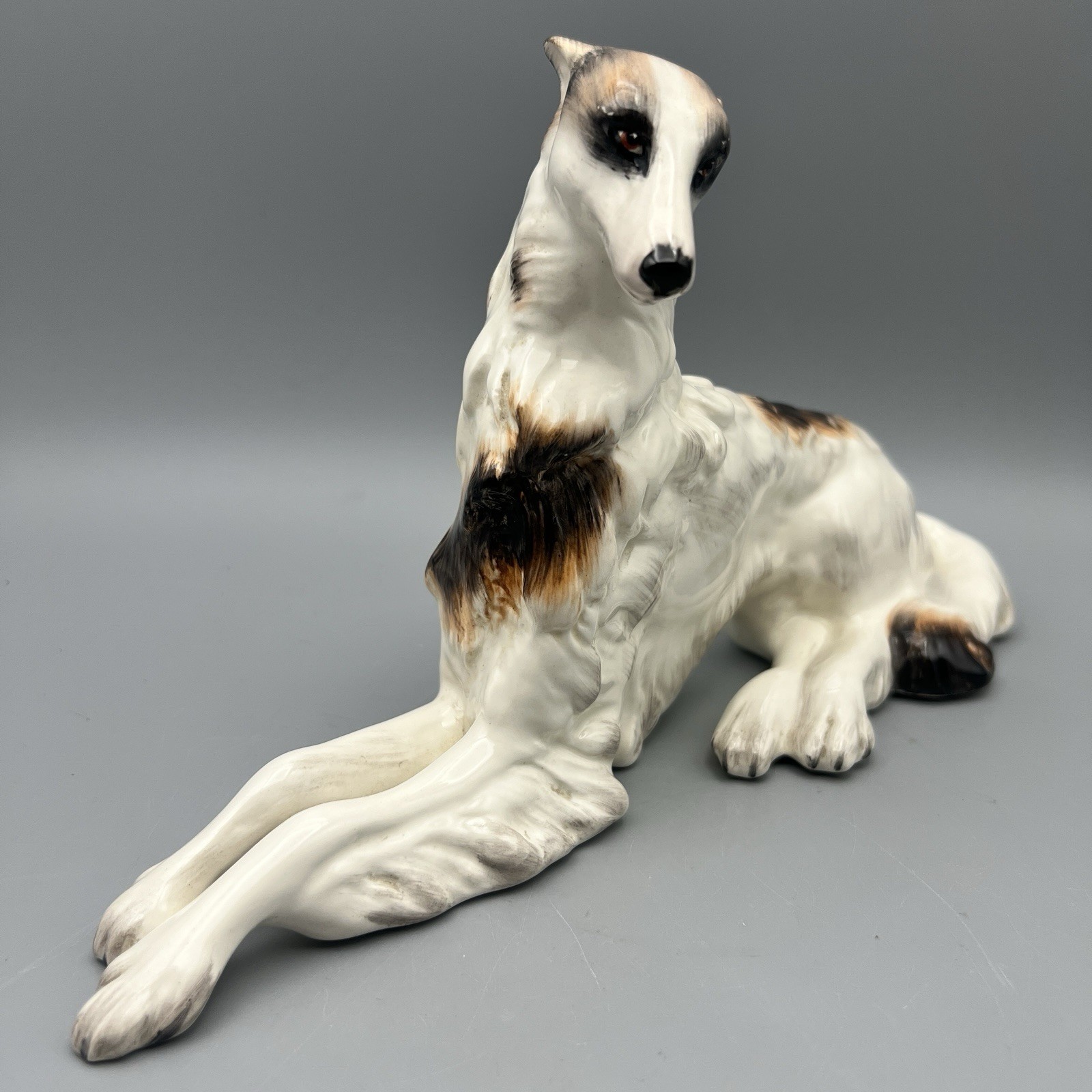 Large Wedgewood & Co. LTD Porcelain Borzoi Dog Figurine 11″L Russian Wolfhound