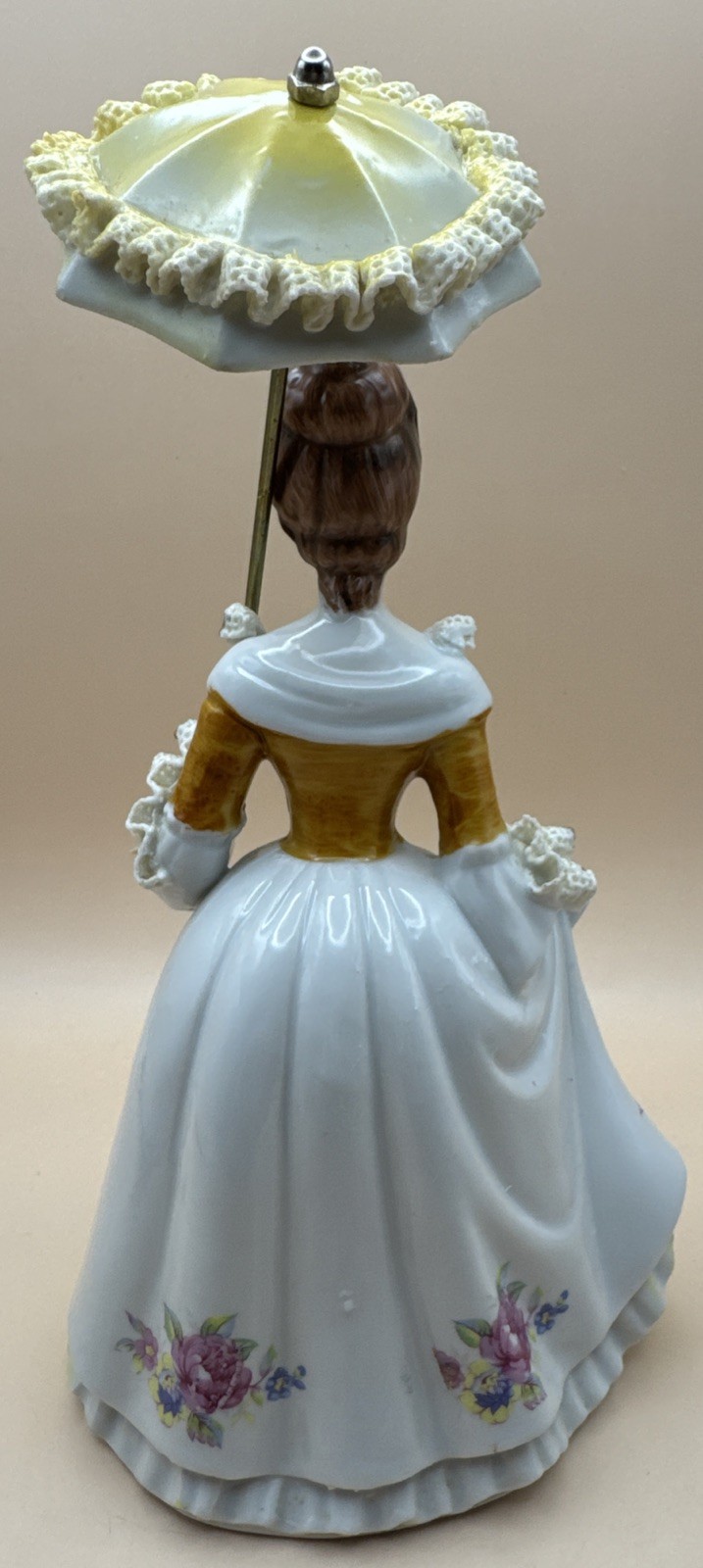 Vintage Victorian Lady With Removable Parasol Figurine – 9.75”