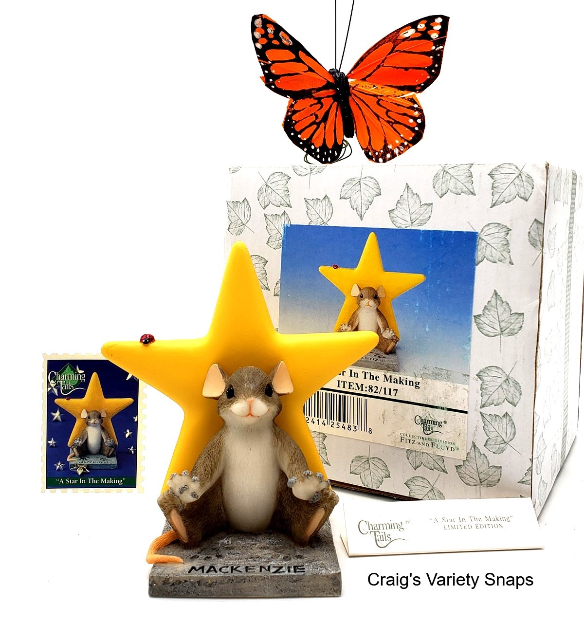 CHARMING TAILS A Star In The Making Figurine, LIMITED EDITION Boxed Fitz & Floyd