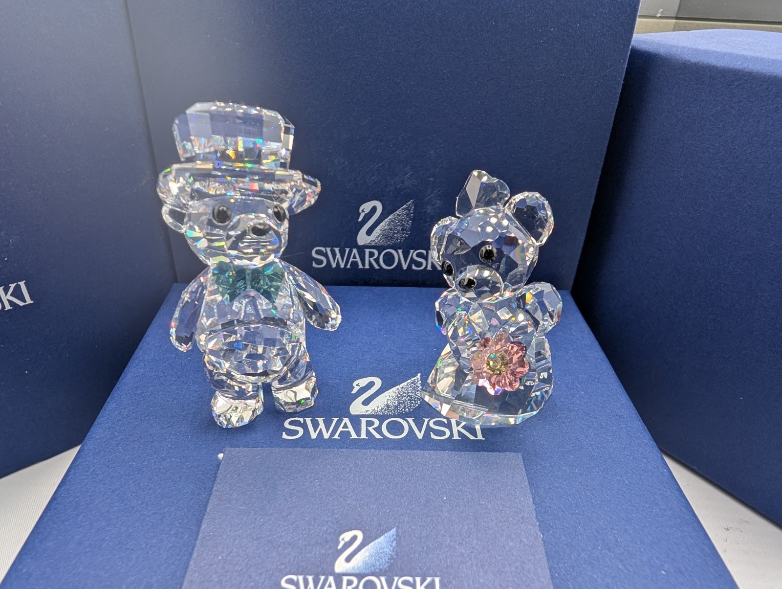 NEW~Swarovski Crystal~**KRIS BEAR YOU & I BRIDE & GROOM**~Austria~842936~BOX&COA