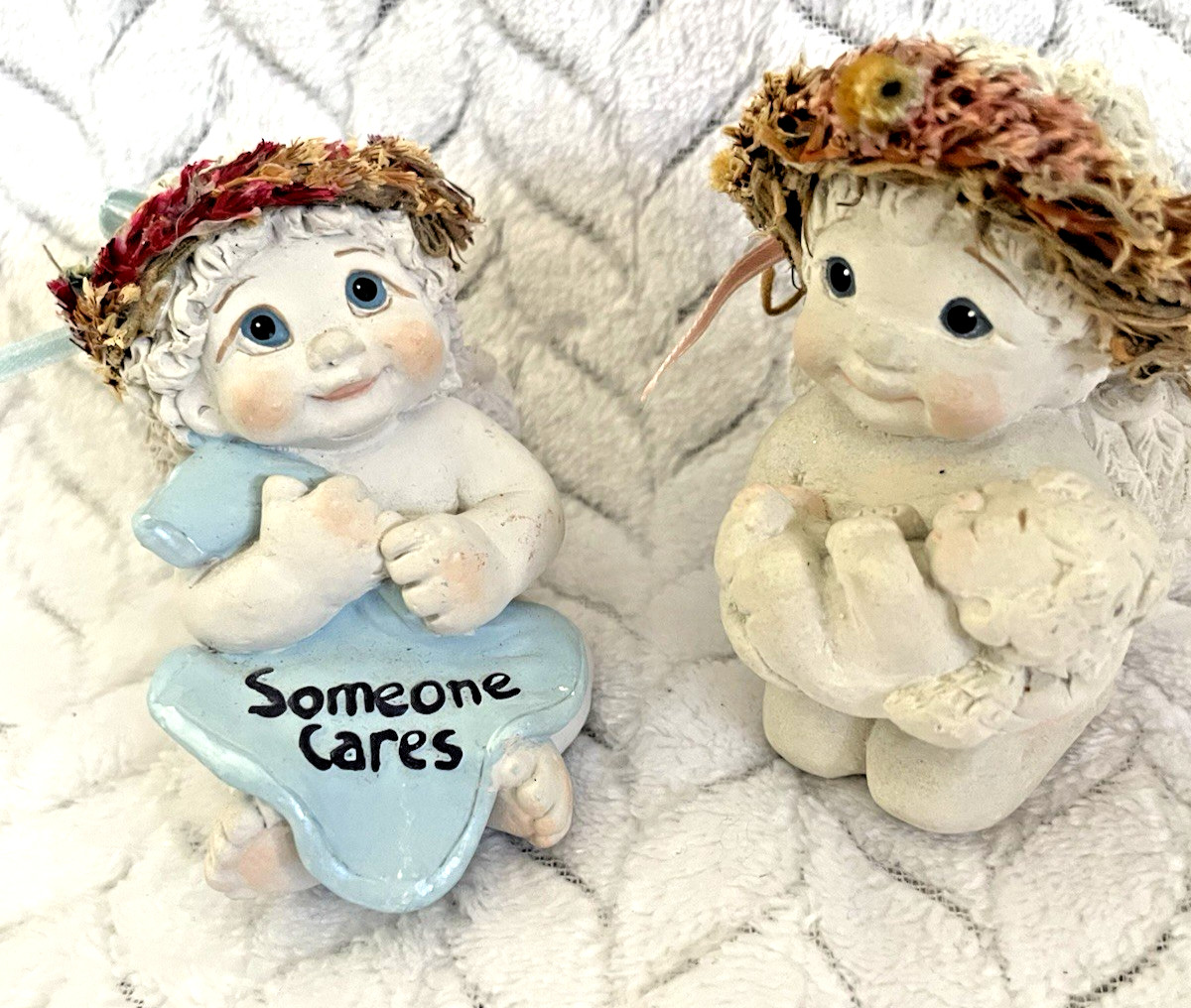 Signed by Artist Kristin Haynes Baby Cherubs Vintage Classic Dreasicles Set of 2