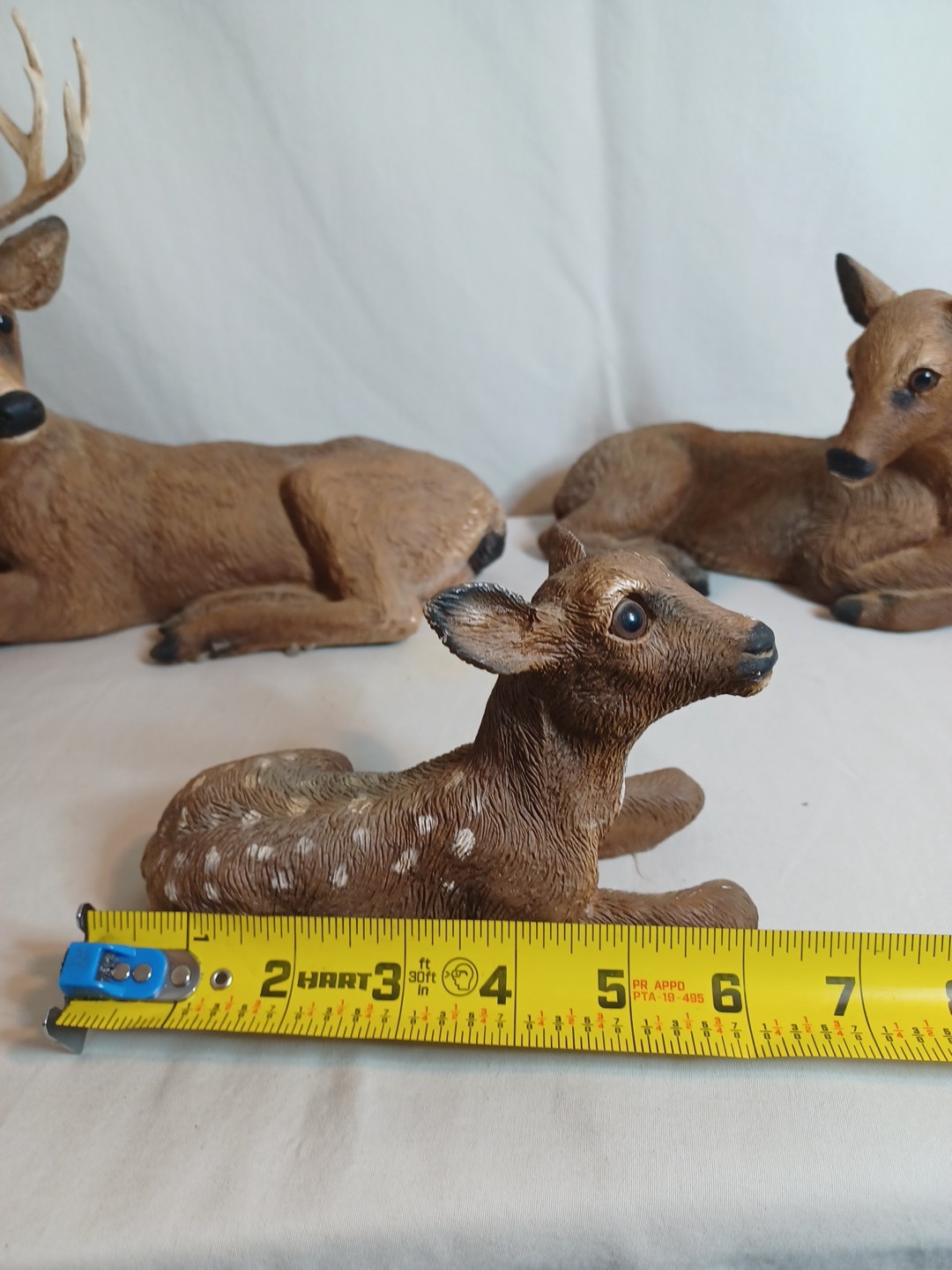 Vintage Homco Deer Family 1984 Buck Doe Fawn Resin Farmhouse Man Cave Cabin USA