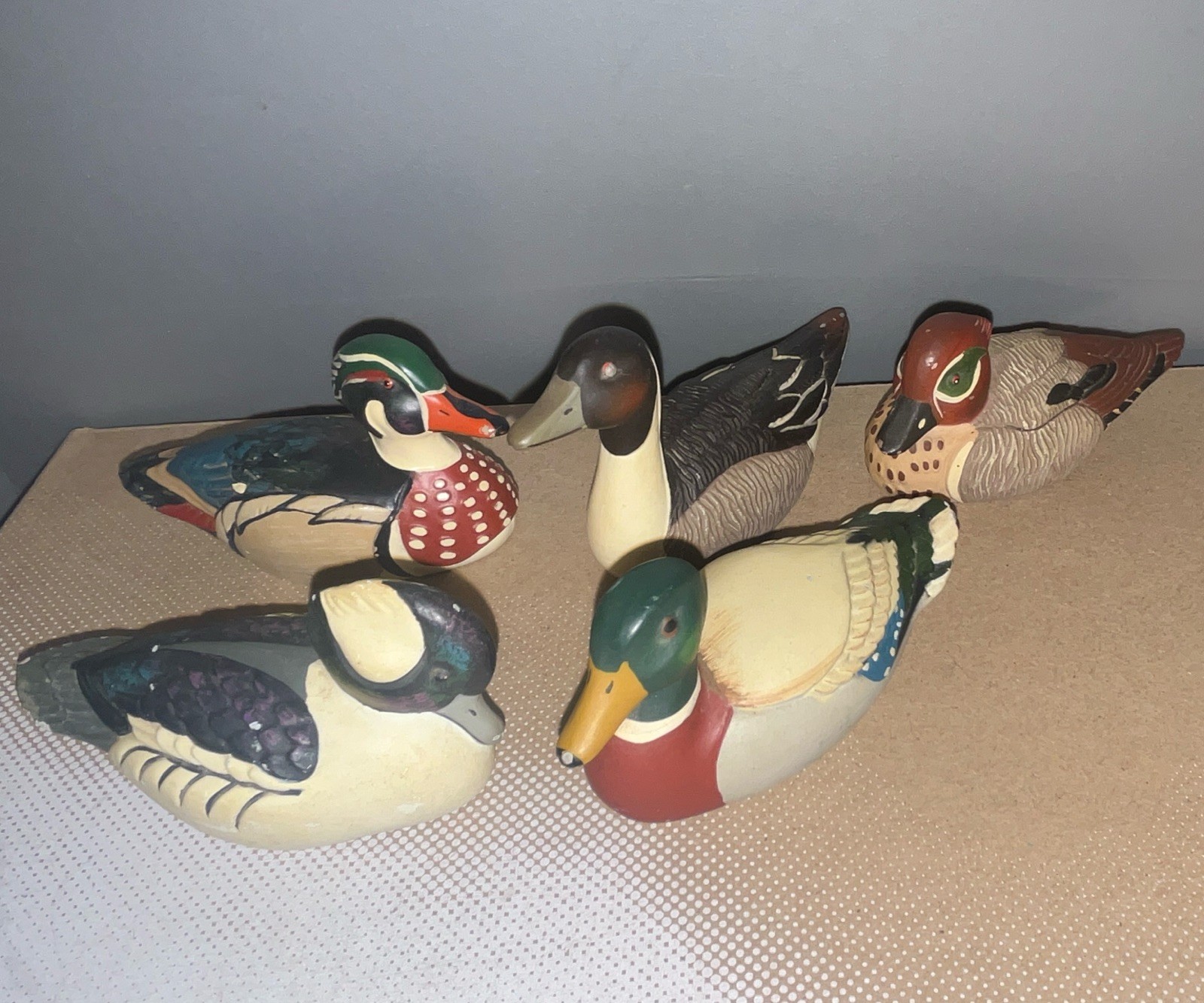 Avon Collector Duck Series 1983/1984 Set Of 5 Cast vintage