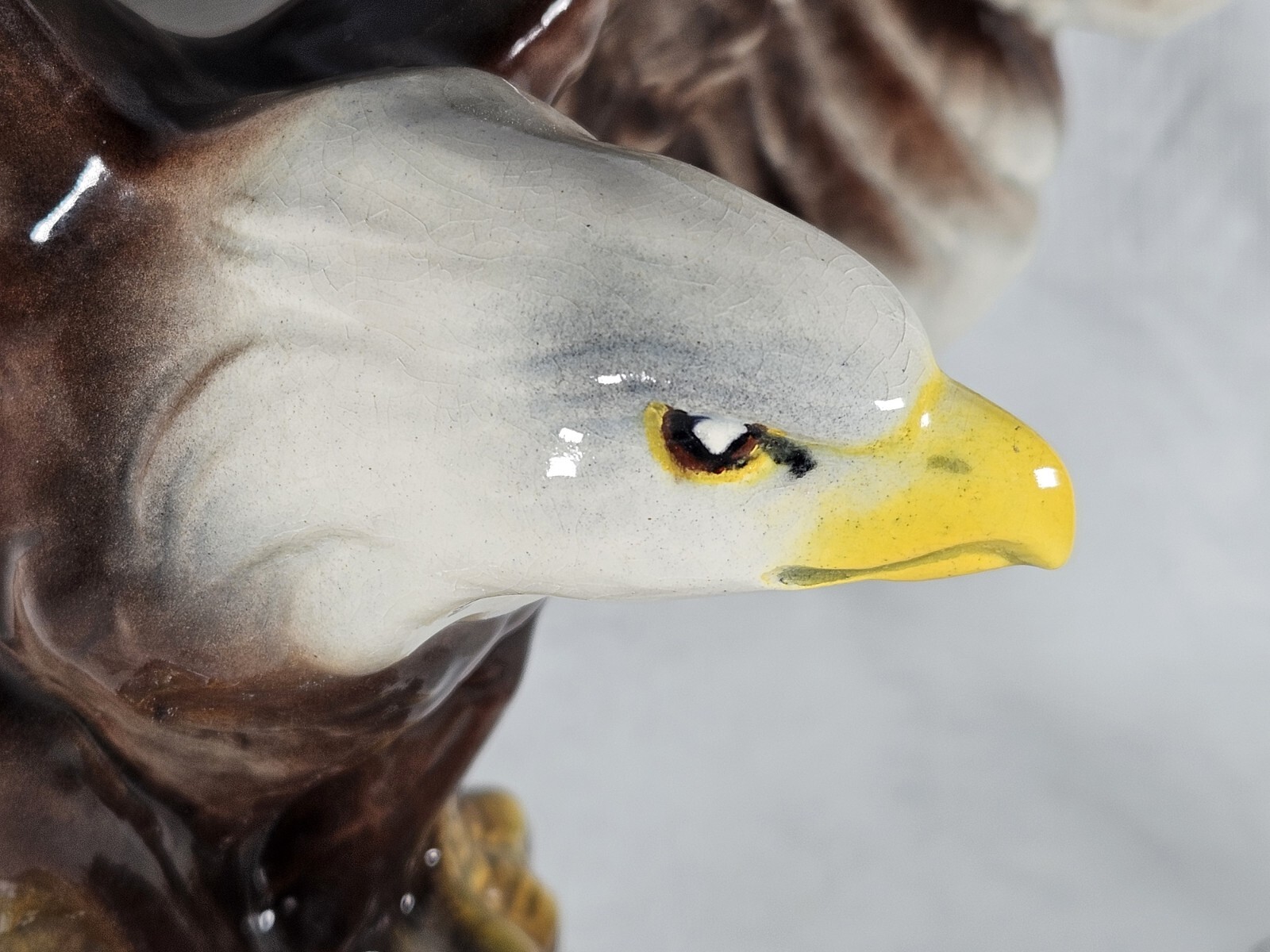 Vintage American Eagle Bird Figurine Porcelain Large Statue 21″ Signed Art