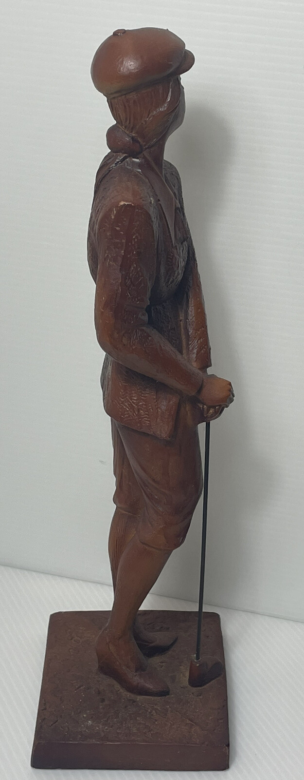 Vintage Golf Statue, Female Golfer Sculpture 12.5” Tall Figurine made in Korea