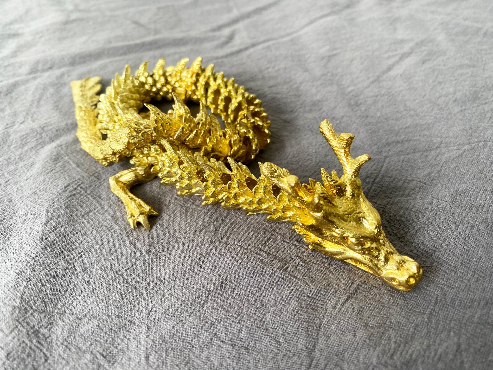 15 in Brass Dragon Figurine Statue Animal Figurines Toys Home Office Decoration’