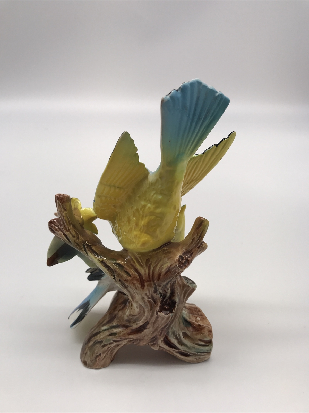Vintage Ucago Blue Birds Figurine Tiny Chips Read Does.