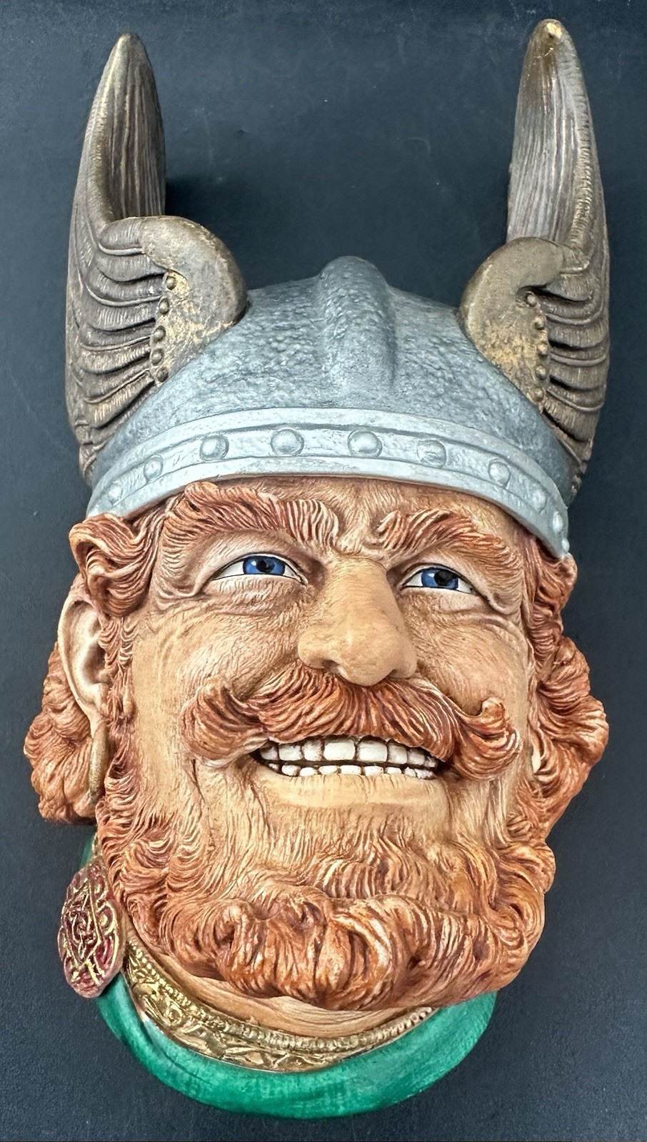 Bossons Rolf Viking Duchy of Normandy 1991 England Chalkware Head Wall Plaque