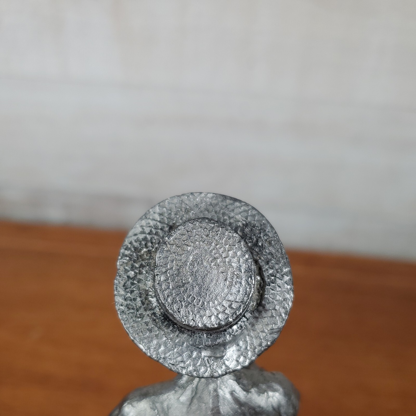 Michael Ricker Thinking Man Pewter Figuirine Signed 7 inches tall