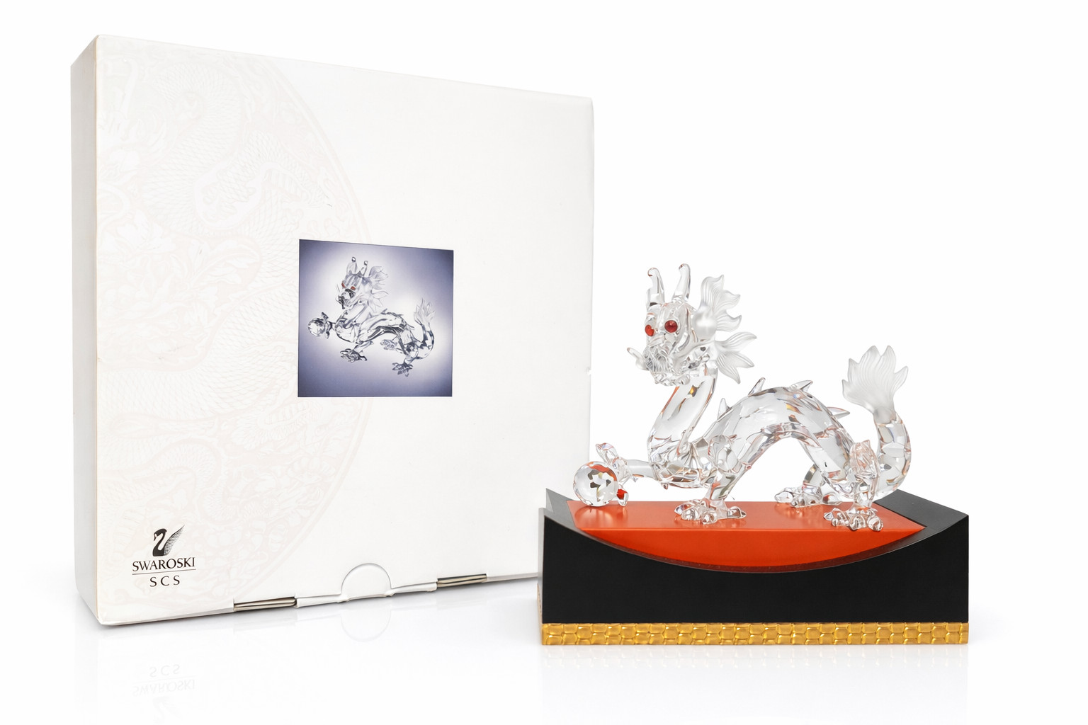 Swarovski SCS 1997 Dragon 208398 Annual Edition Fabulous Creatures w/Box & Stand