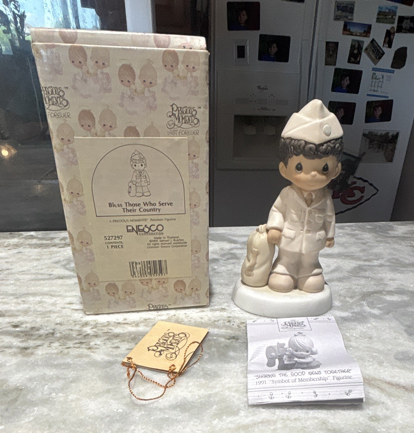 Precious Moments 1991 Bless Those Who Serve their Country porselen doll #527297