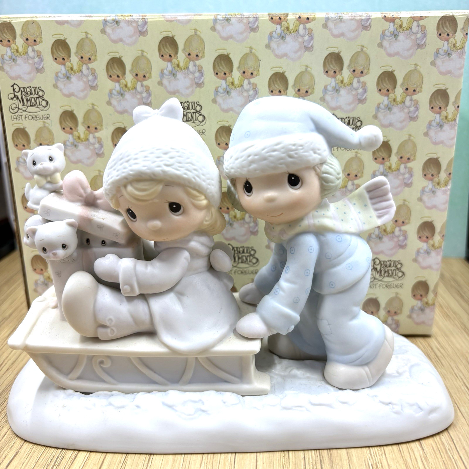 Precious Moments E-0501 “Sharing Our Season Together” Figurines-1983