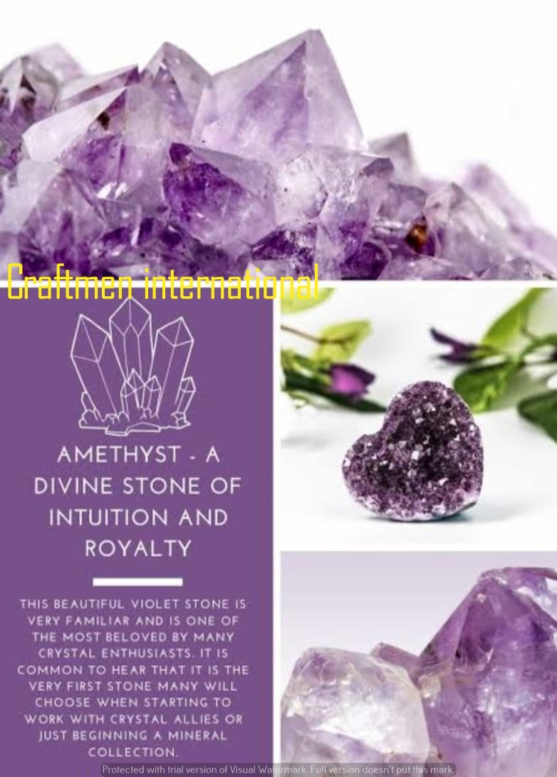 Luxury Amethyst Obelisk Pillar | Natural Purple Crystal Gemstone Tower Sculpture