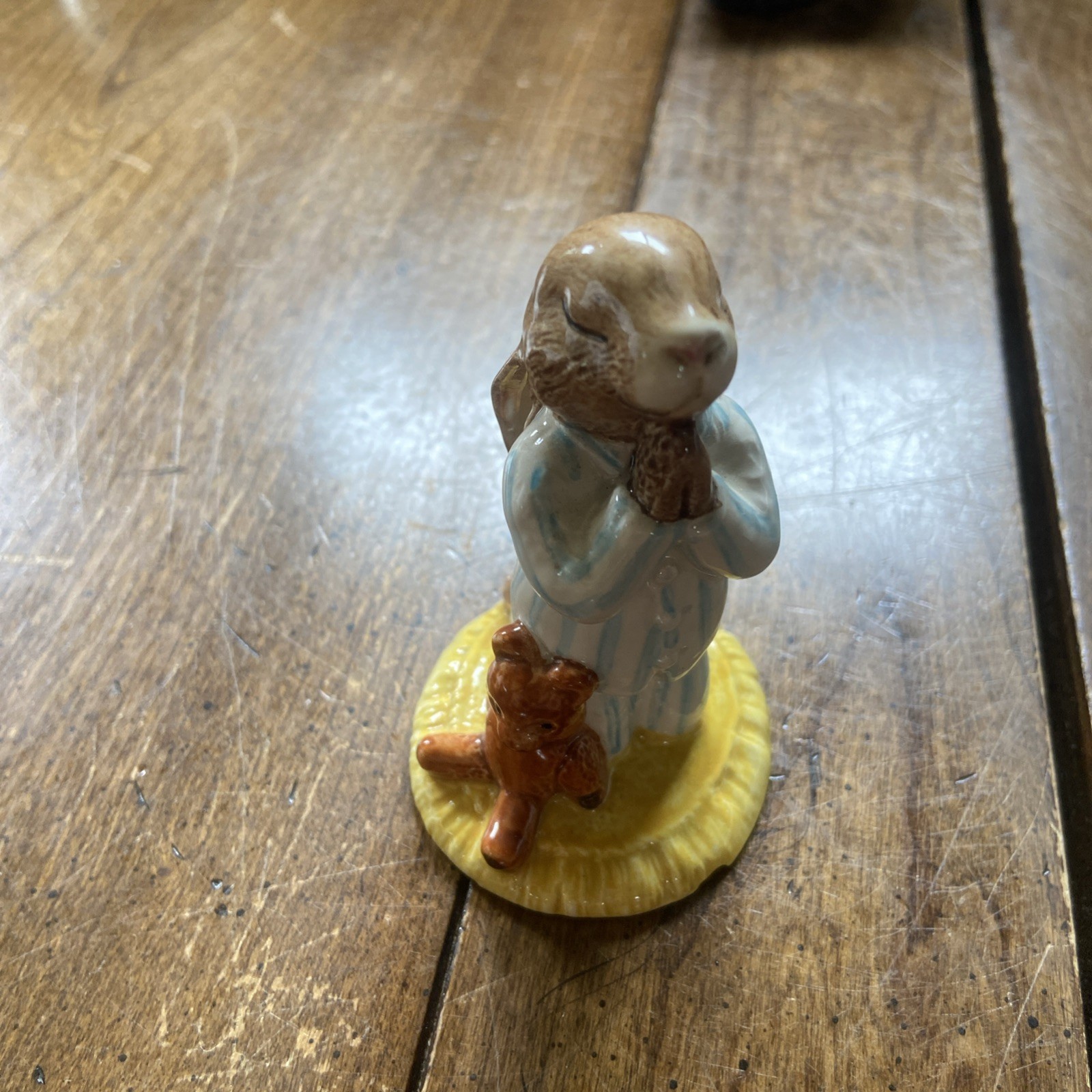 1986 Bedtime Bunnykins Ceramic Figure Vintage Bunny
