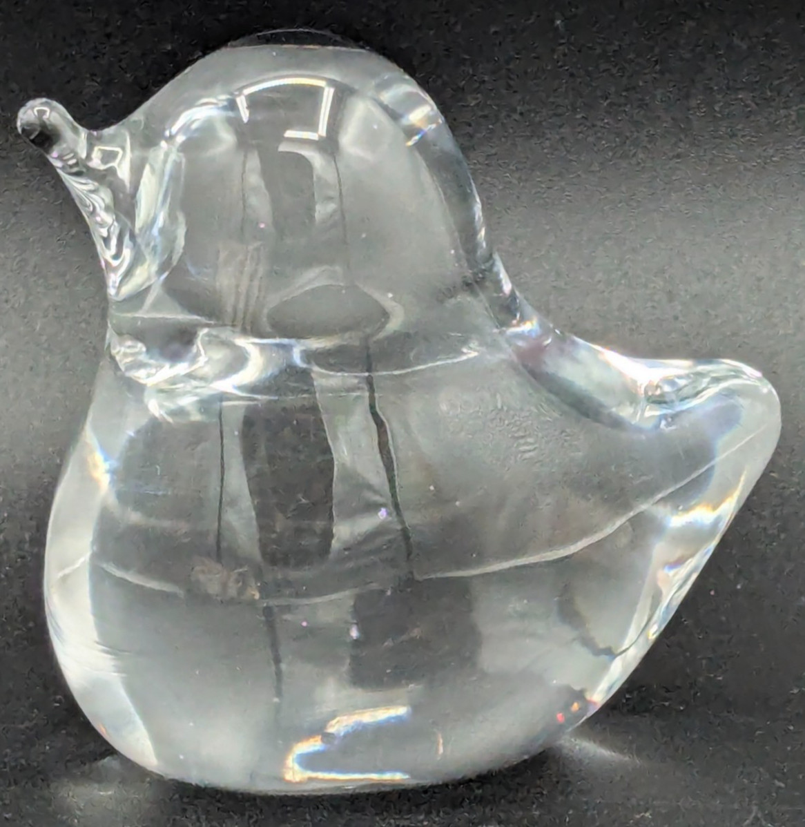 Daum France Crystal Bird Figurine – Signed – 2.5″