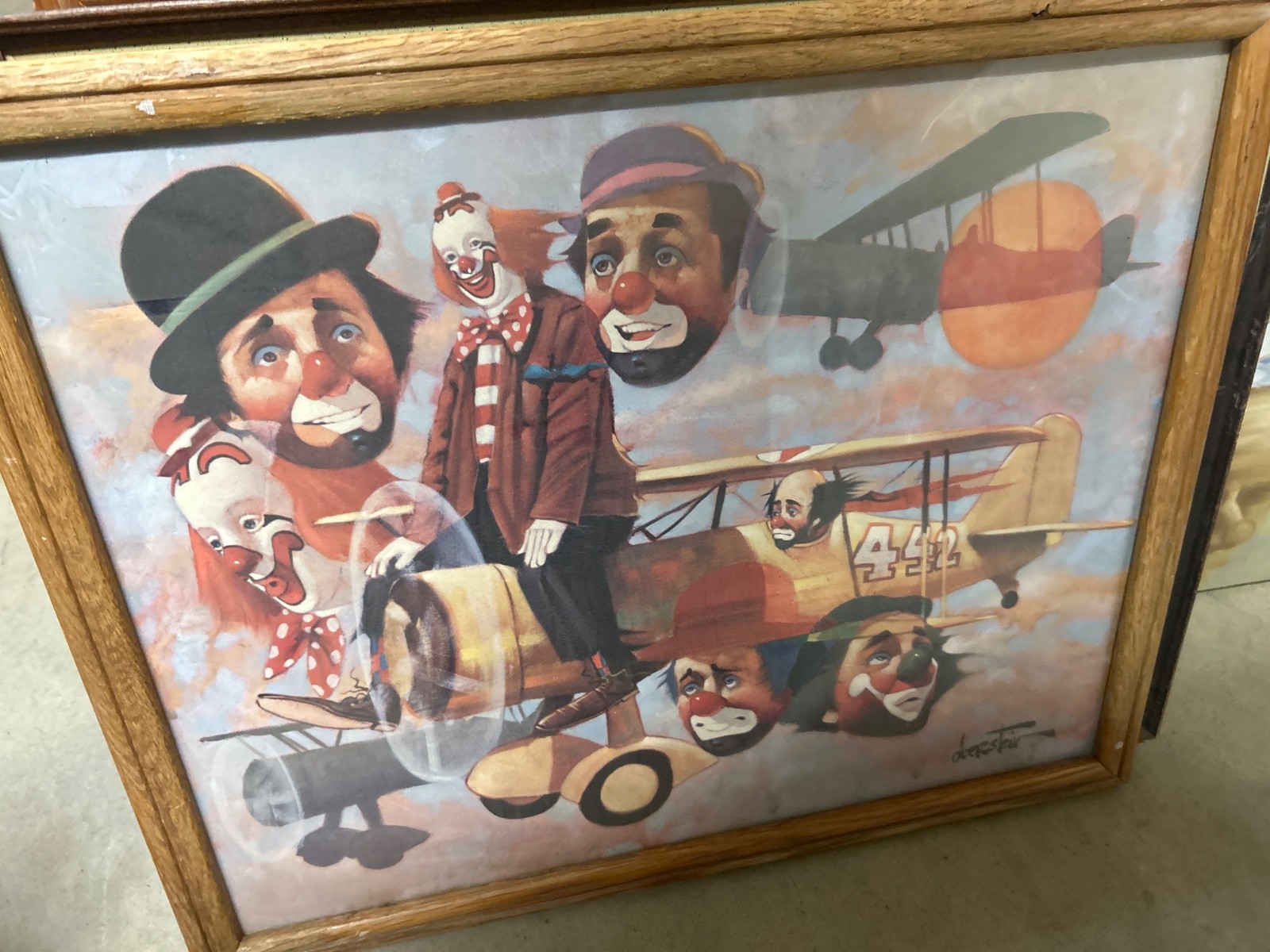 obstein clown painting and dolls