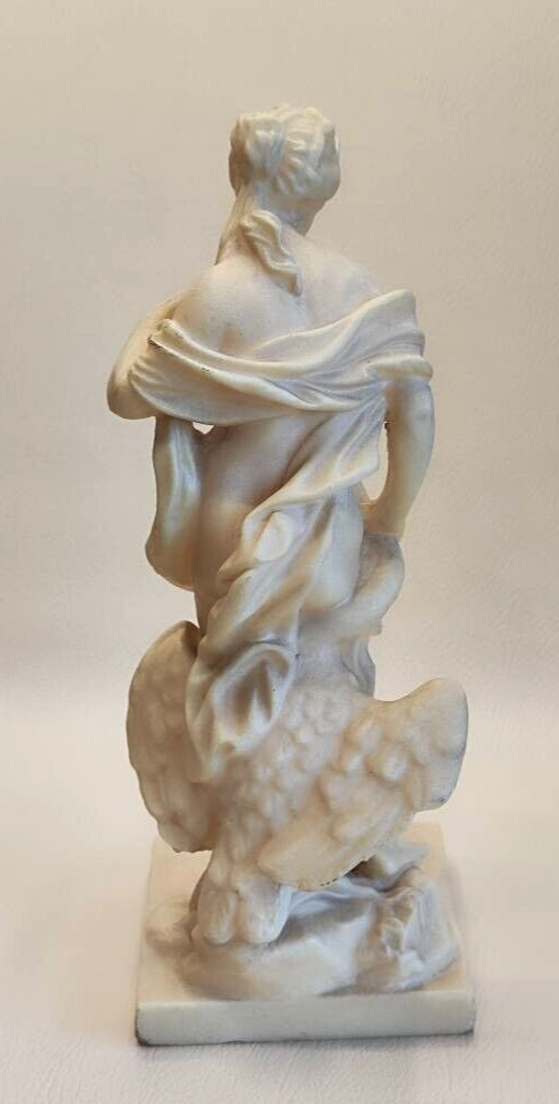 Lady girl with a swan bird USSR Russian resin figurine