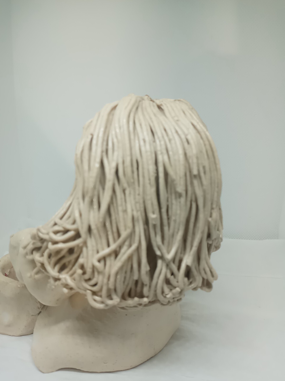 Vtg. Uniq KAREN Italy Clay Spaghetti Hair Girl Fig W Bucket. H.M, 1970-1980S