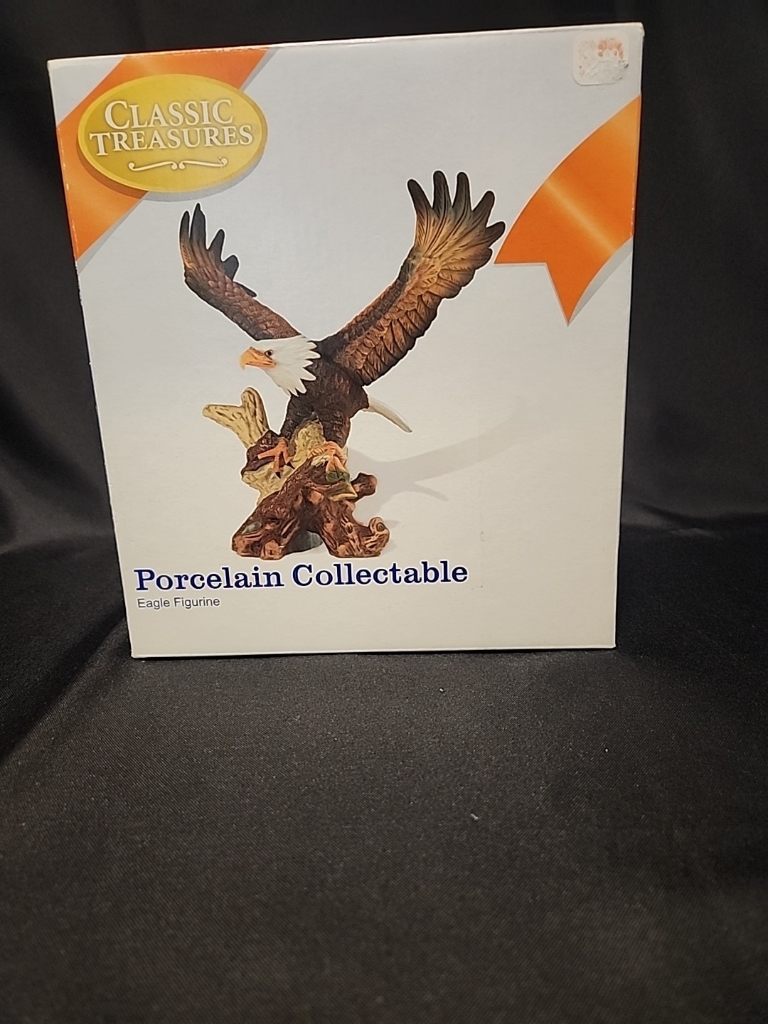Eagle Porcelian Figurine Classic Treasures Hand Painted Perched On A Tree Branch
