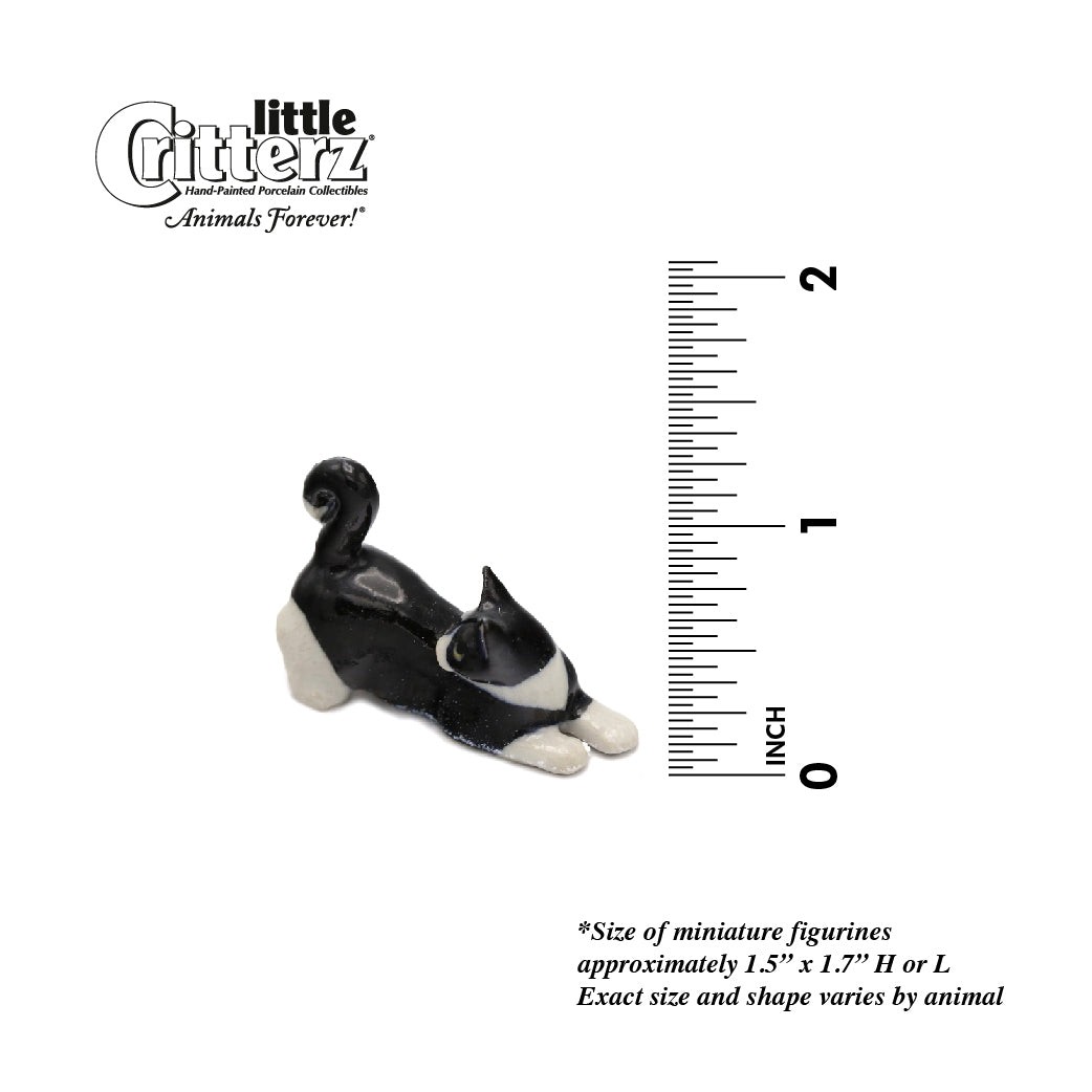 Little Critterz Cat – Tuxedo Kitten “Chessie” – Miniature Porcelain Figurine
