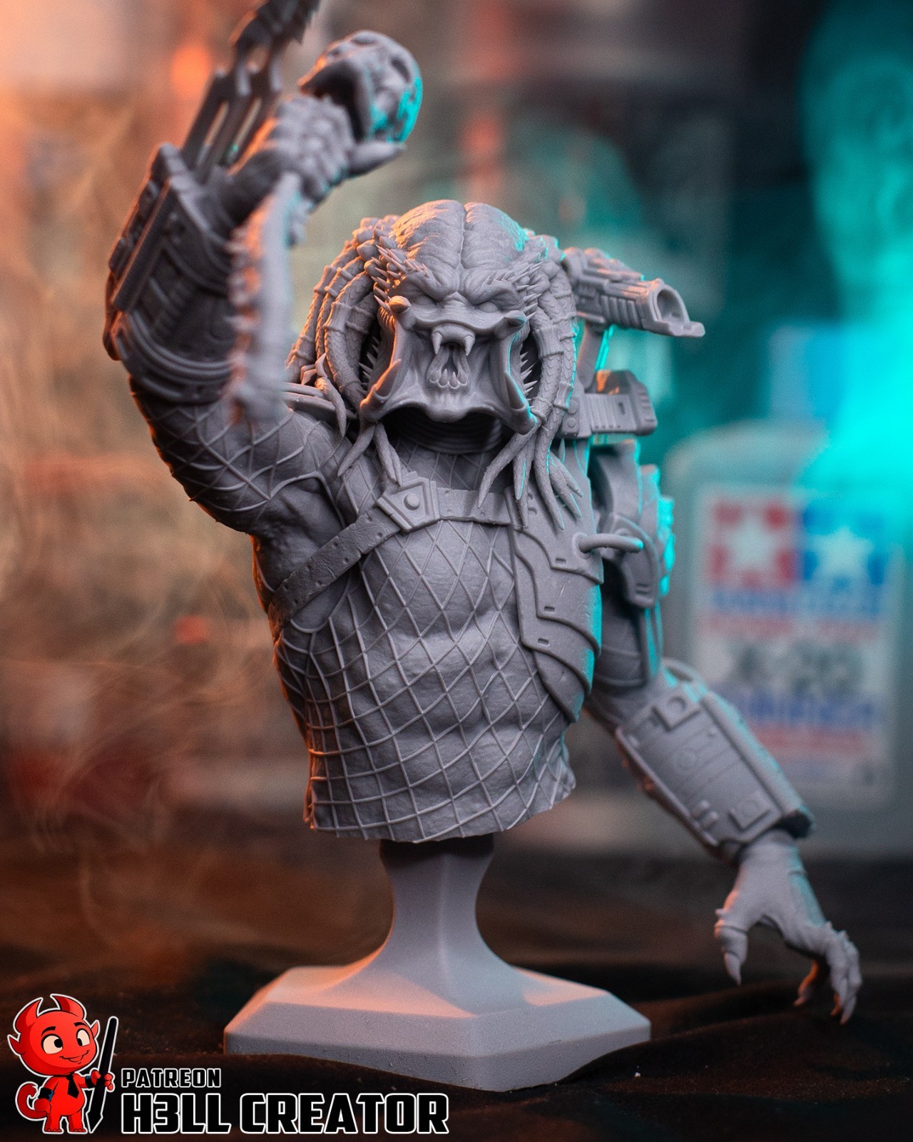 Predator (Bust) 1/10 Scale Statue 3D Print Model Kit Unpainted