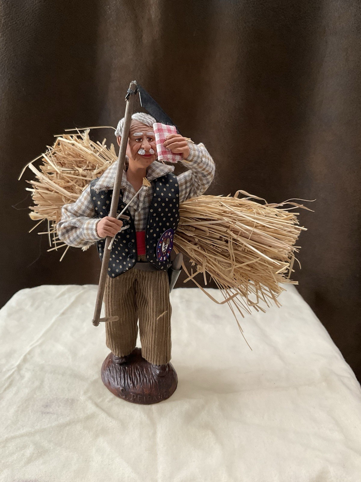 Santon De Provence Figurine, A Traditional, Handmade Clay Figure From France. 9”