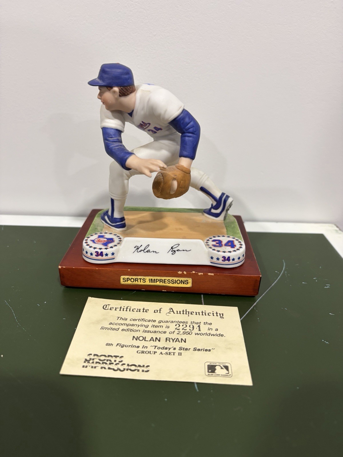 1991 Nolan Ryan Sports Impressions Porcelain Figurine Limited Edition