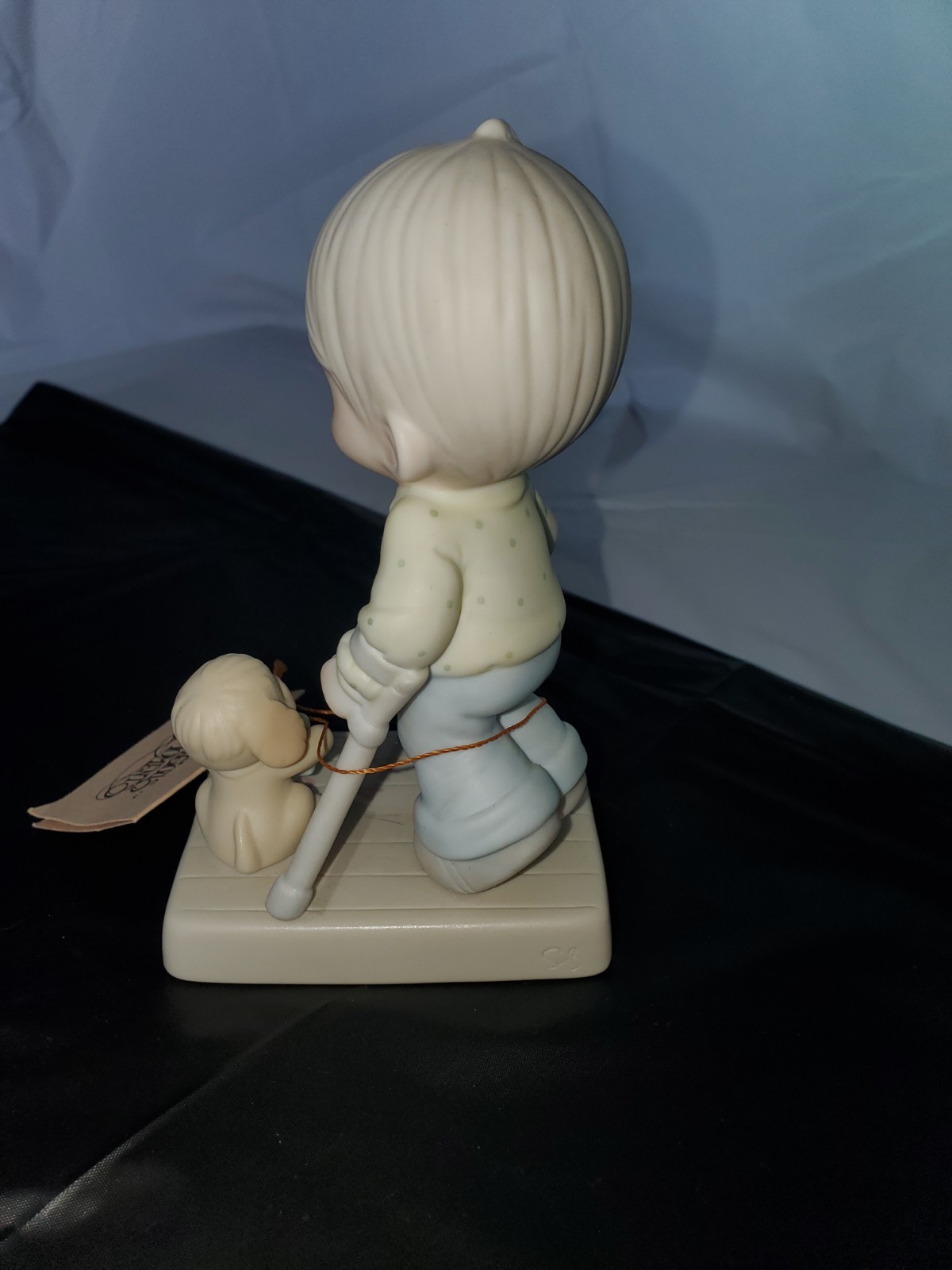 Precious Moments Overcome Boy with Dog Porcelain Figurine People Animals Theme