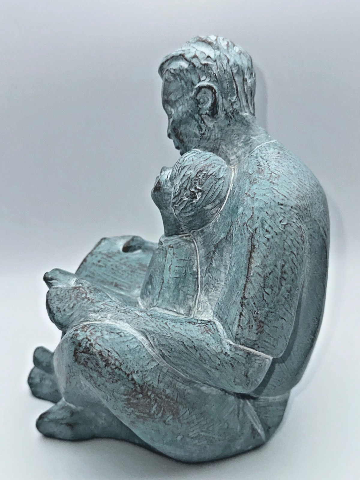 VTG Isabel Bloom Father and Son Reading Figurine Sculpture Retired Signed USA