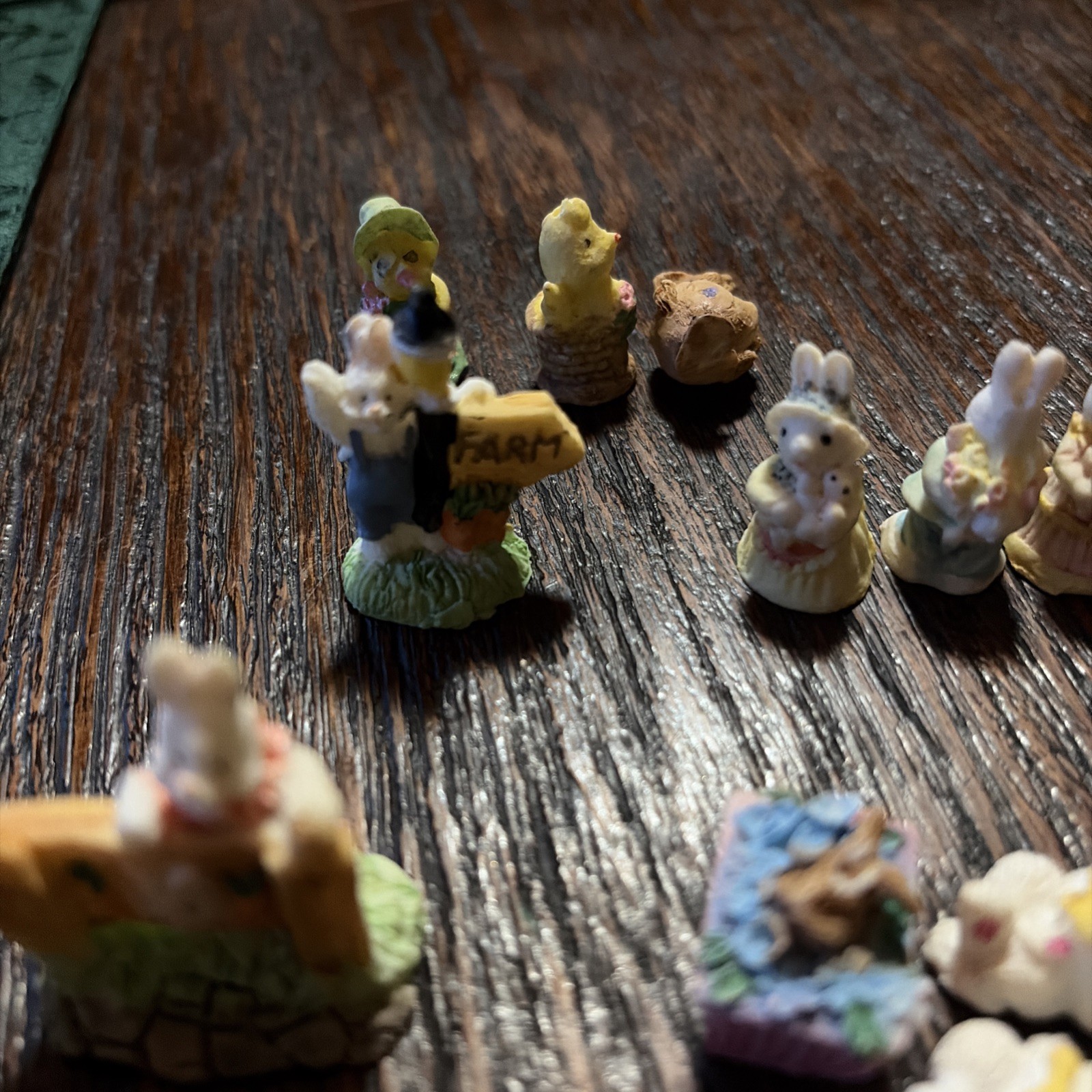 Adorable Lot of 28 Assorted Spring Easter Bunny Ornament Mini Figurines Vintage