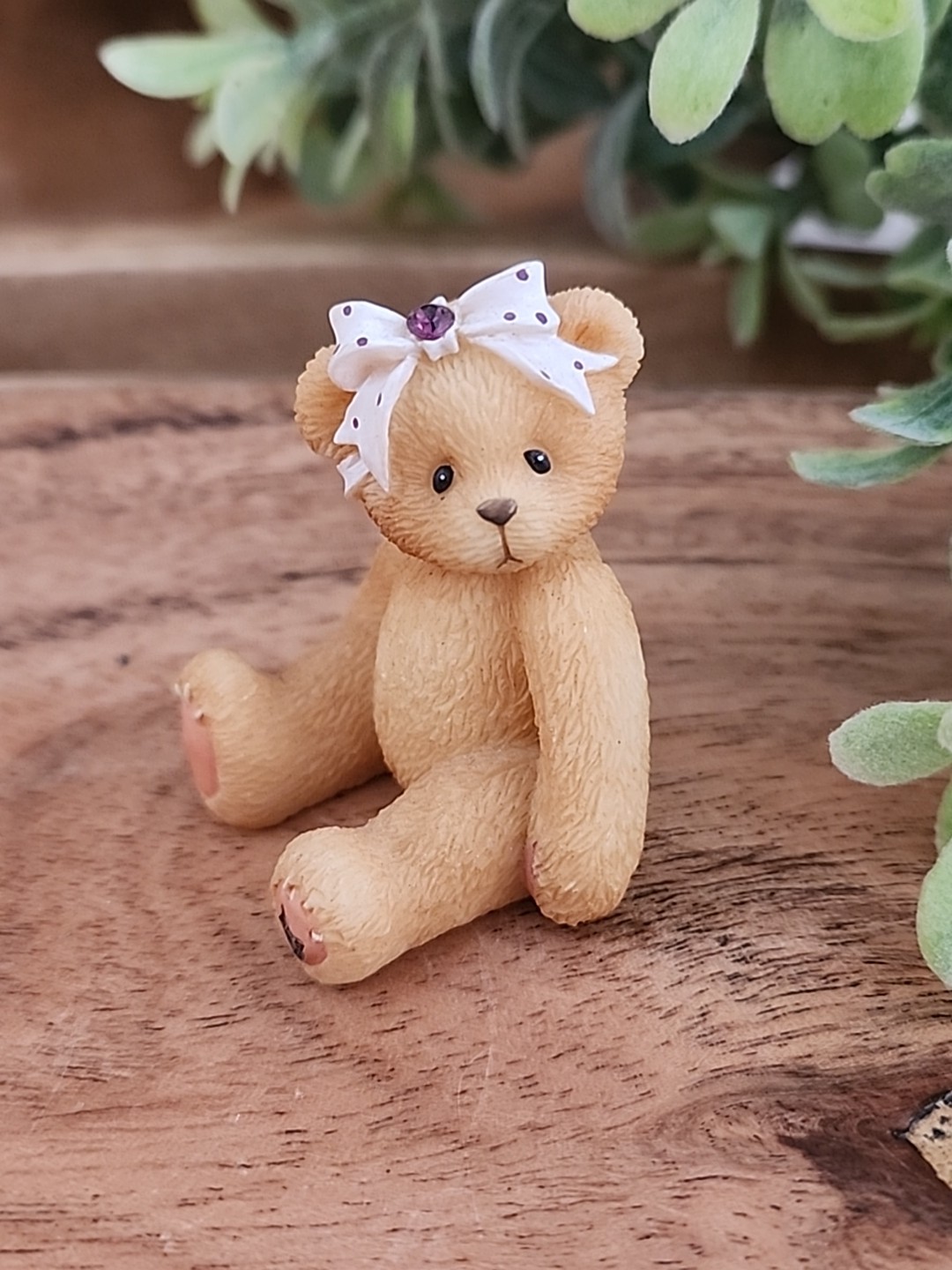 Vintage 1998 Cherished Teddies February Little Sparkles Avon Exclusive Bear Mini
