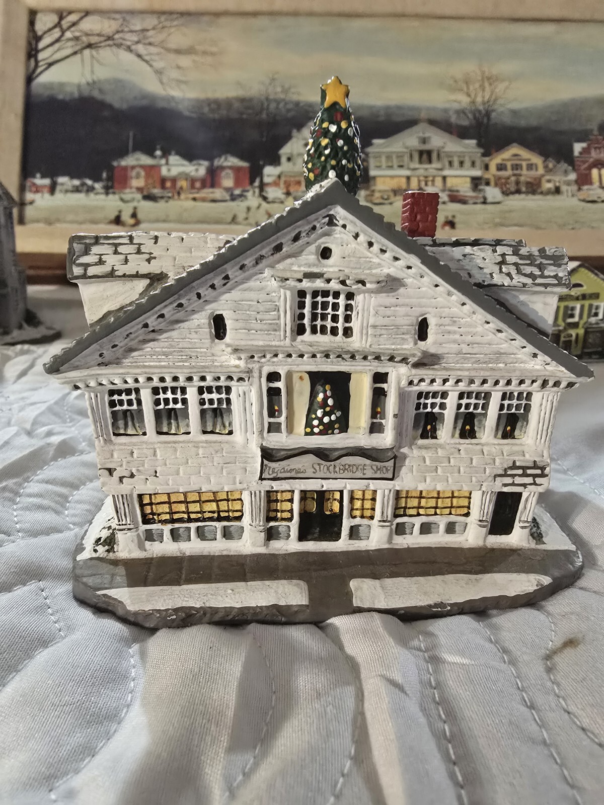 Norman Rockwell Main Street At Christmas ROCKWELL’S STUDIO Landmark Figurine1991