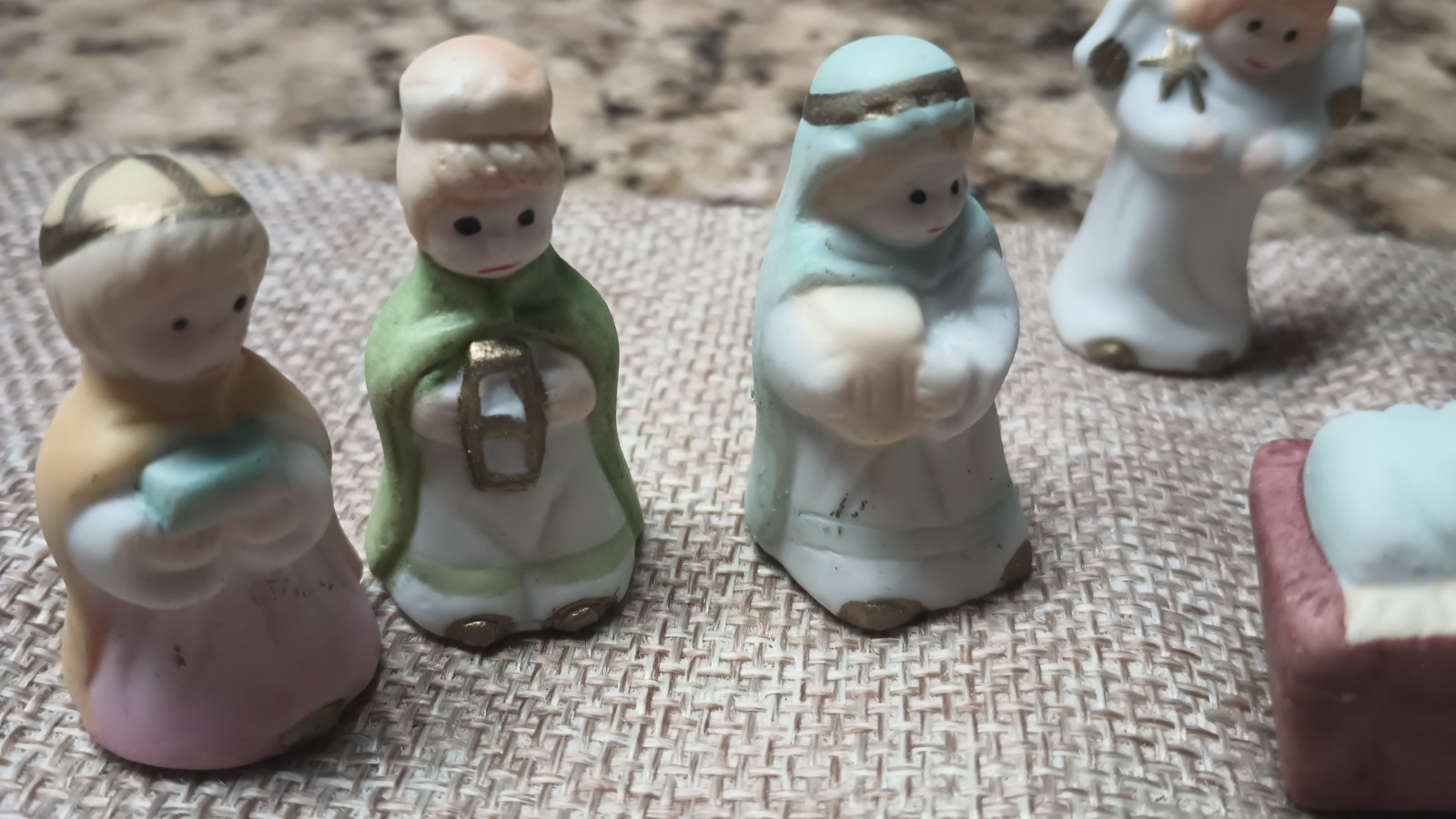 Mini Ceramic Nativity Set 9-Piece Christmas