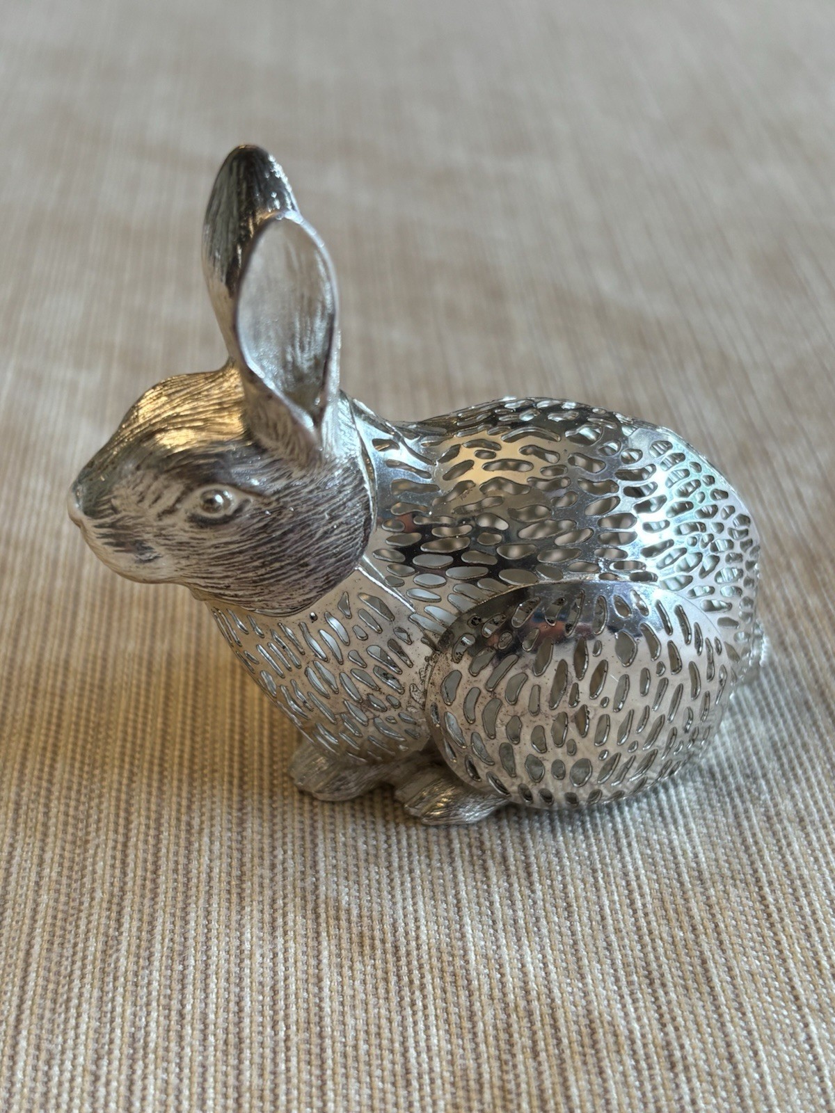 Christofle Vintage silver-plated Sitting Rabbit figurine from Lumière d’Argent