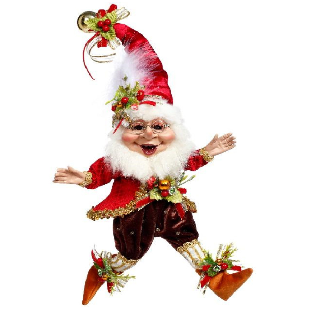 Mark Roberts 51-64080 Collectible Figurine, Jolly Holly Elf Small 11.5 Inches