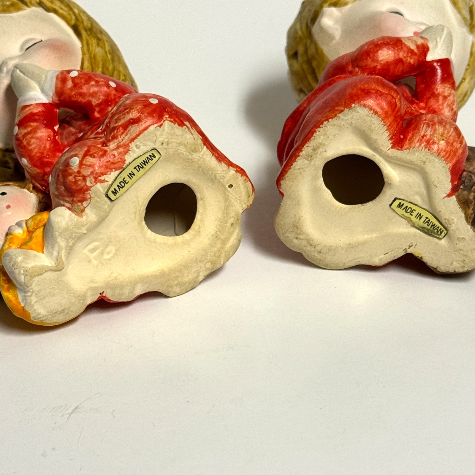 VTG Set of 2 Praying Children Boy Girl Hand Painted Figurines Taiwan 4″ Enesco