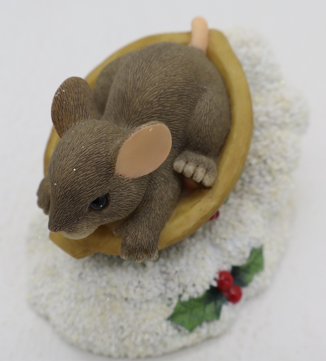 Charming Tails Sledding Nut Figurine Fitz & Floyd