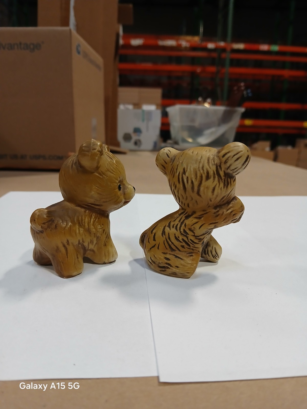 Set of Vintage 1960’s Hand-painted Matte Bisque Ceramic Bear Cubs Japan