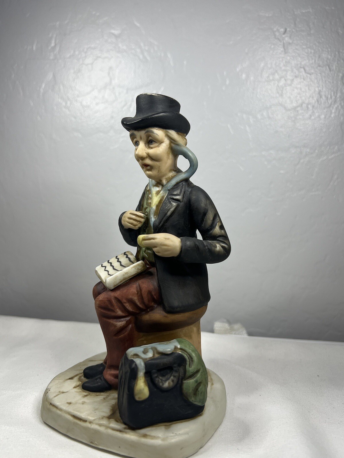 Old Man Doctor Figurine Fine Porcelain Bisque Hand Painted Vintage And Rare