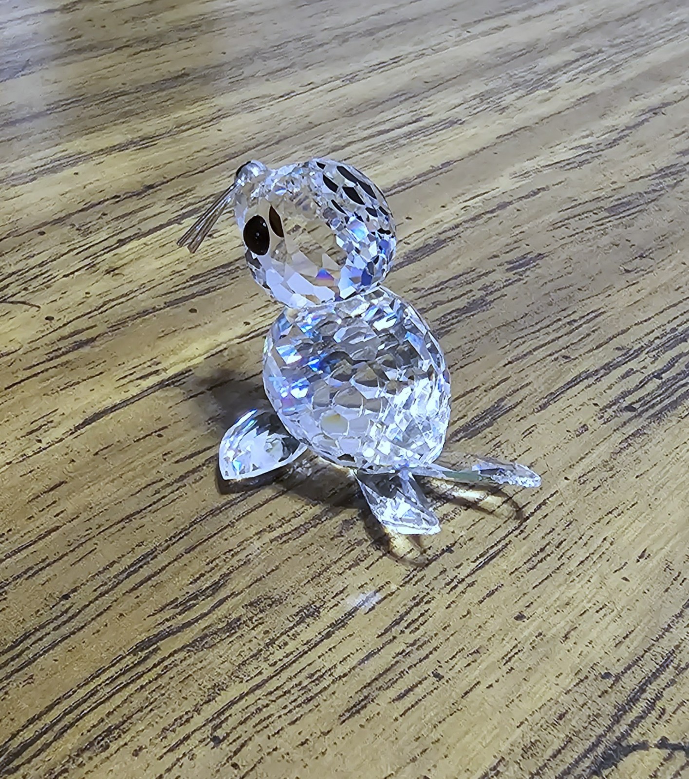 🦭 Swarovski Crystal Kingdom of Ice & Snow Baby Seal Pup Figurine, Silver- tone