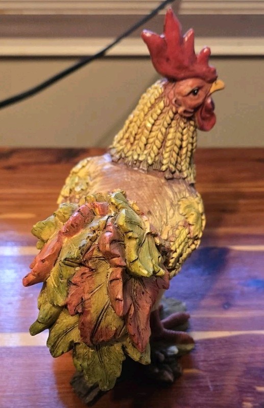 Lenox Autumn’s Call 9″ Resin Rooster Figurine Harvest Pumpkin Fall Farmhouse…