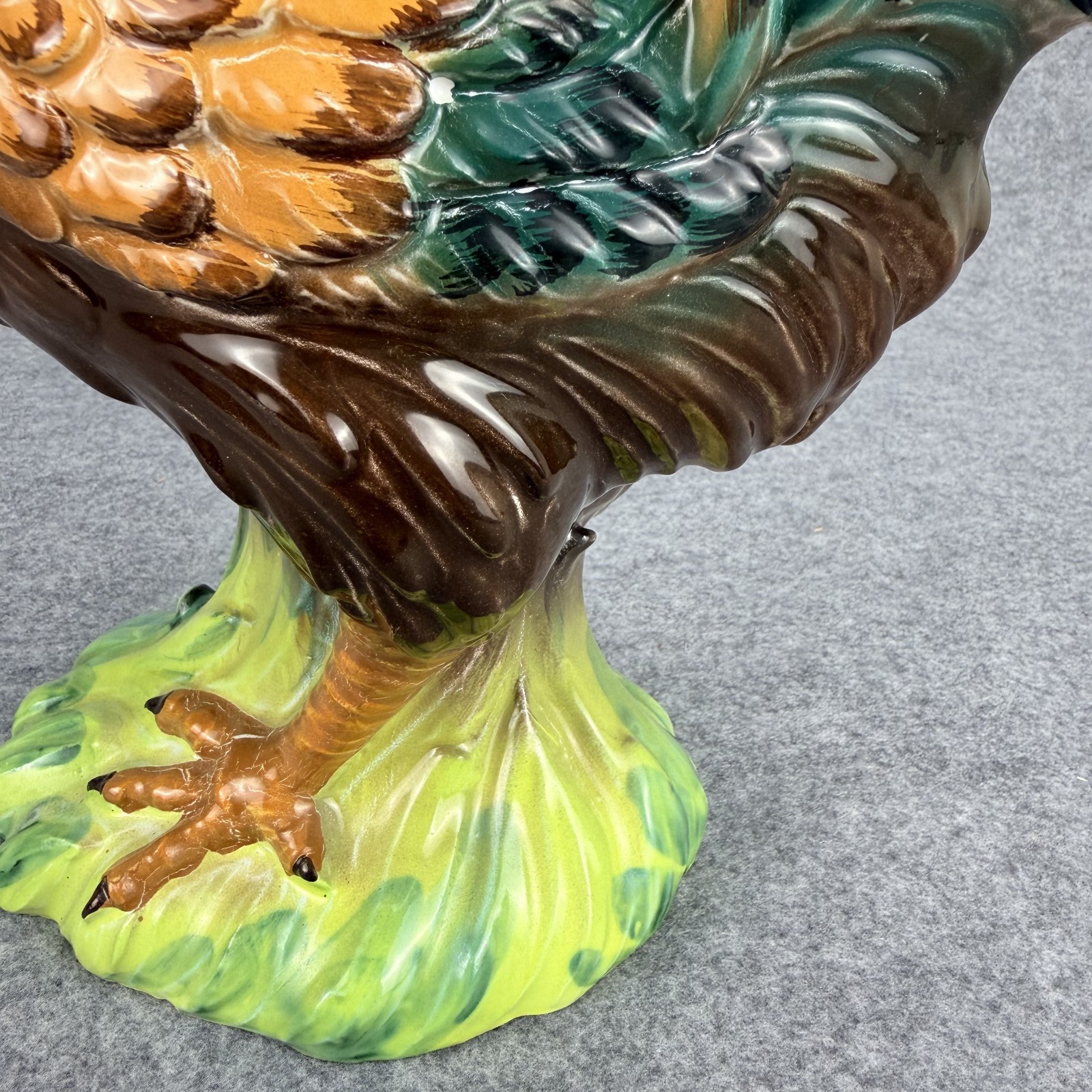 Intrada Italian Ceramic Hen Chicken Figurine Hand Painted 11” Made in Italy