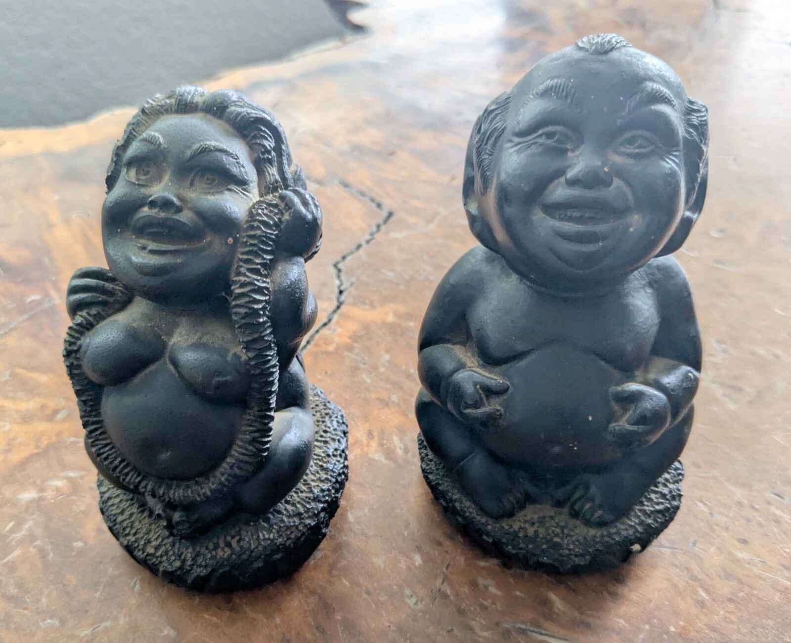 Vintage Coco Joes Lava Hawaiian Legends Hawaii Figurines Statues Male And Female