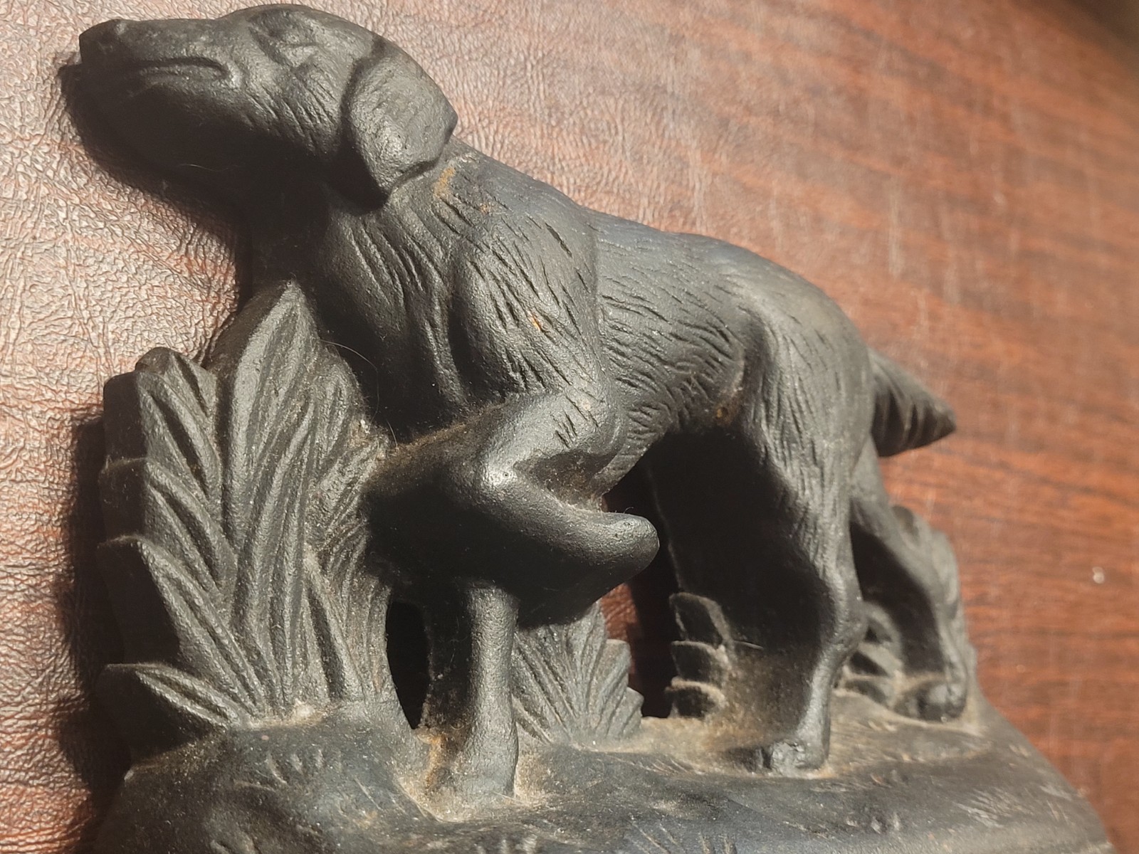 Antique Cast Iron Dog Doorstop English Setter Pointer Hunting Hound Heavy 3.5 lb