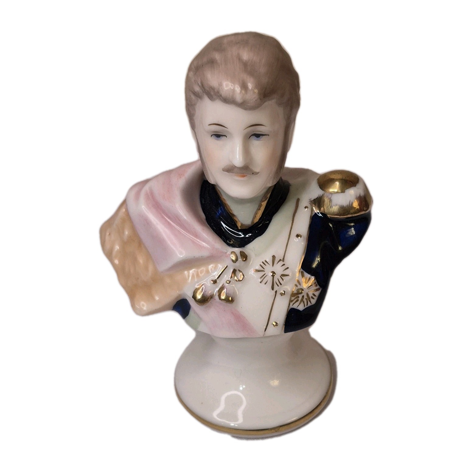 Porcelain French General Bust Figurine Hand Painted 2199 Arnart 5th Ave Vintage