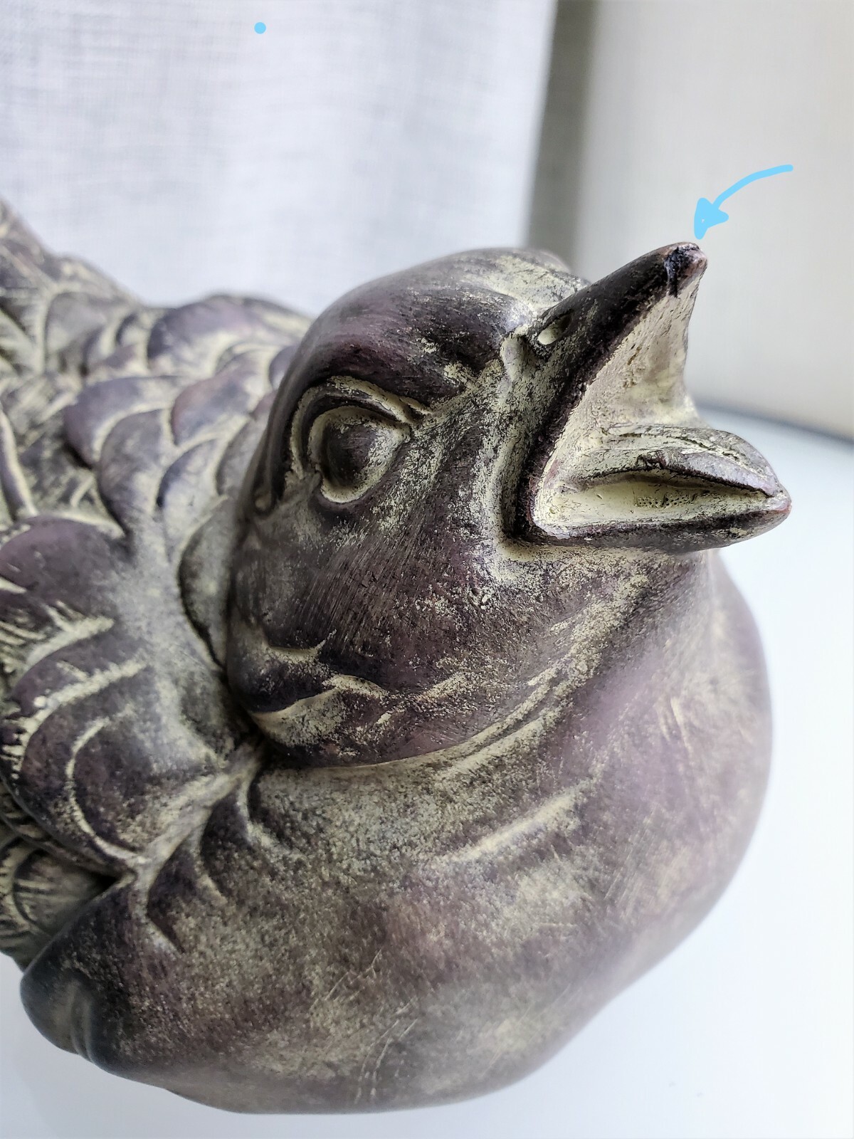 Chrisdon brown painted resin Bird Indoor/ Outdoor Garden Figurine Statue 8″
