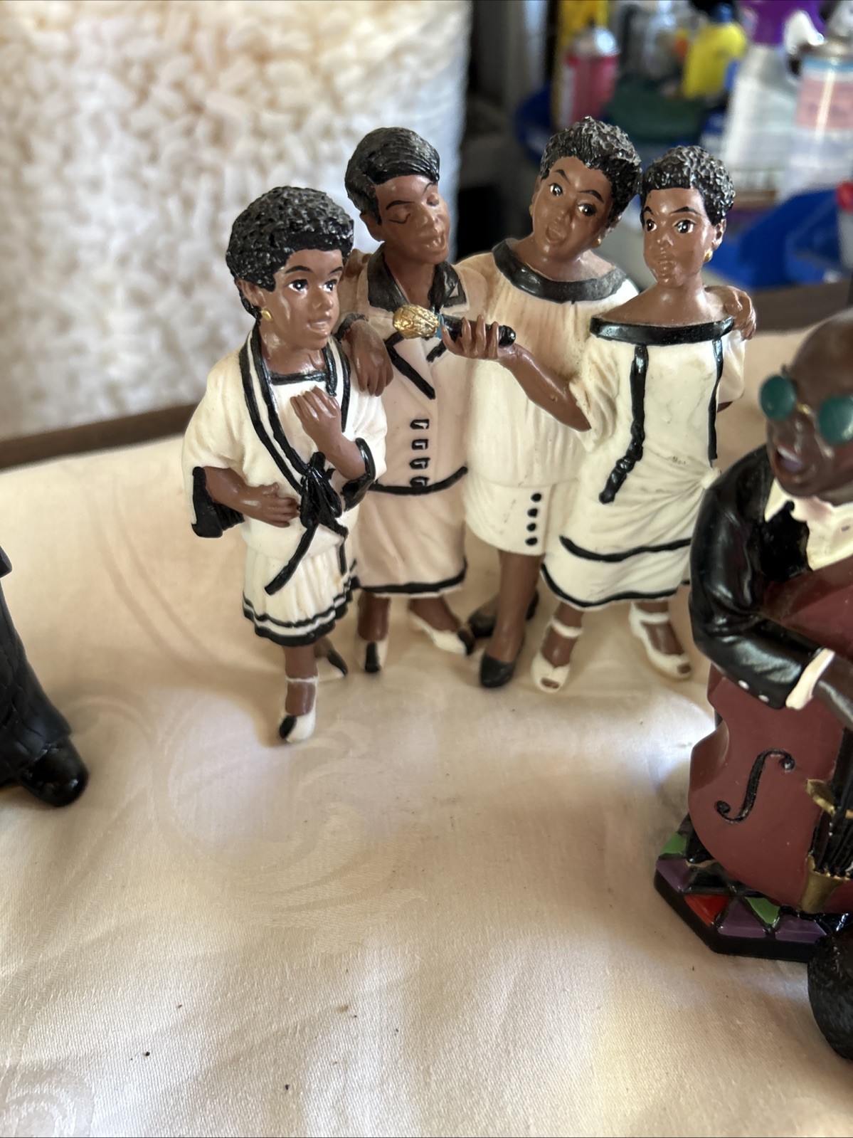 8 Pc. Parastone Musical Jazz Band Folk Art Resin Musician Singers Horns Figures