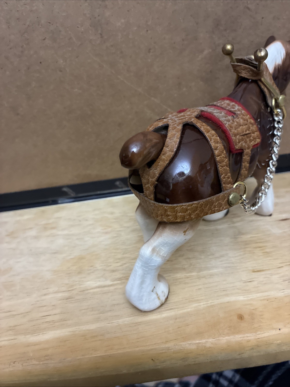 Vintage Porcelain Horse Shire Horse Brown Clydesdale Made in England