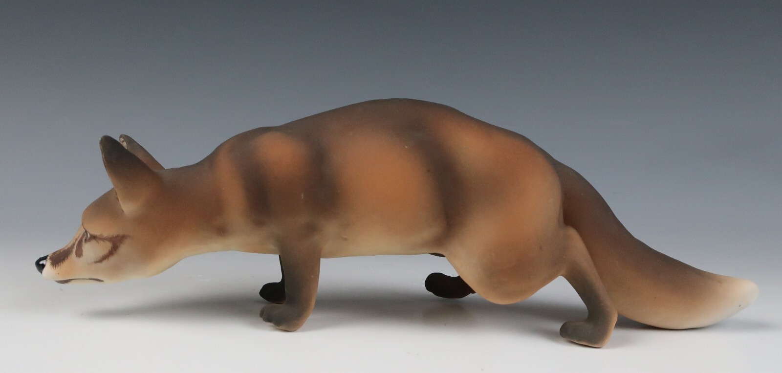 Vintage C. Martinu Bisque Porcelain Fox Figurine Figure Mid-Centry Modern Spain