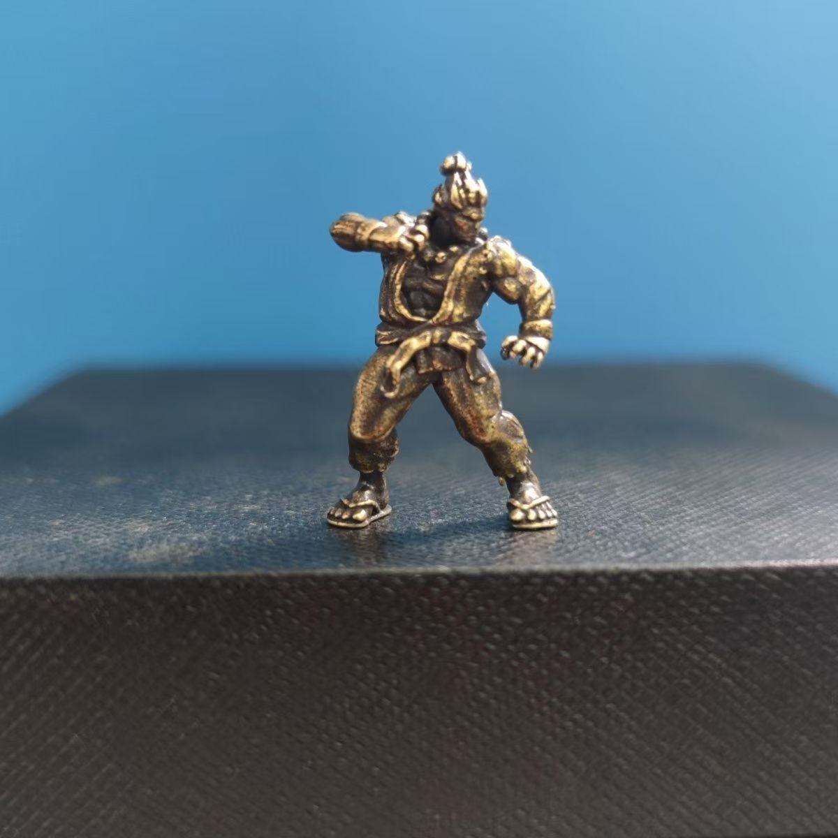 Vintage Brass Akuma Street Fighter Game Character Mini Figure Collectible Statue